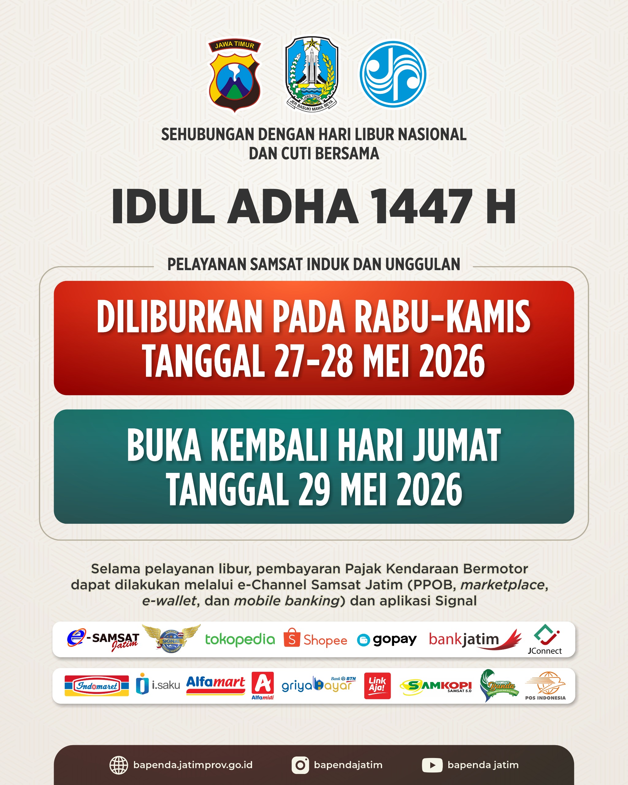 Gambar 📢 PENGUMUMAN LIBUR LAYANAN SAMSAT