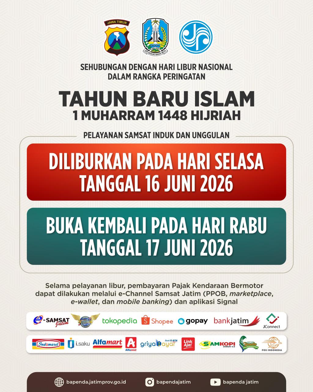 Gambar 📢 PENGUMUMAN LIBUR LAYANAN SAMSAT